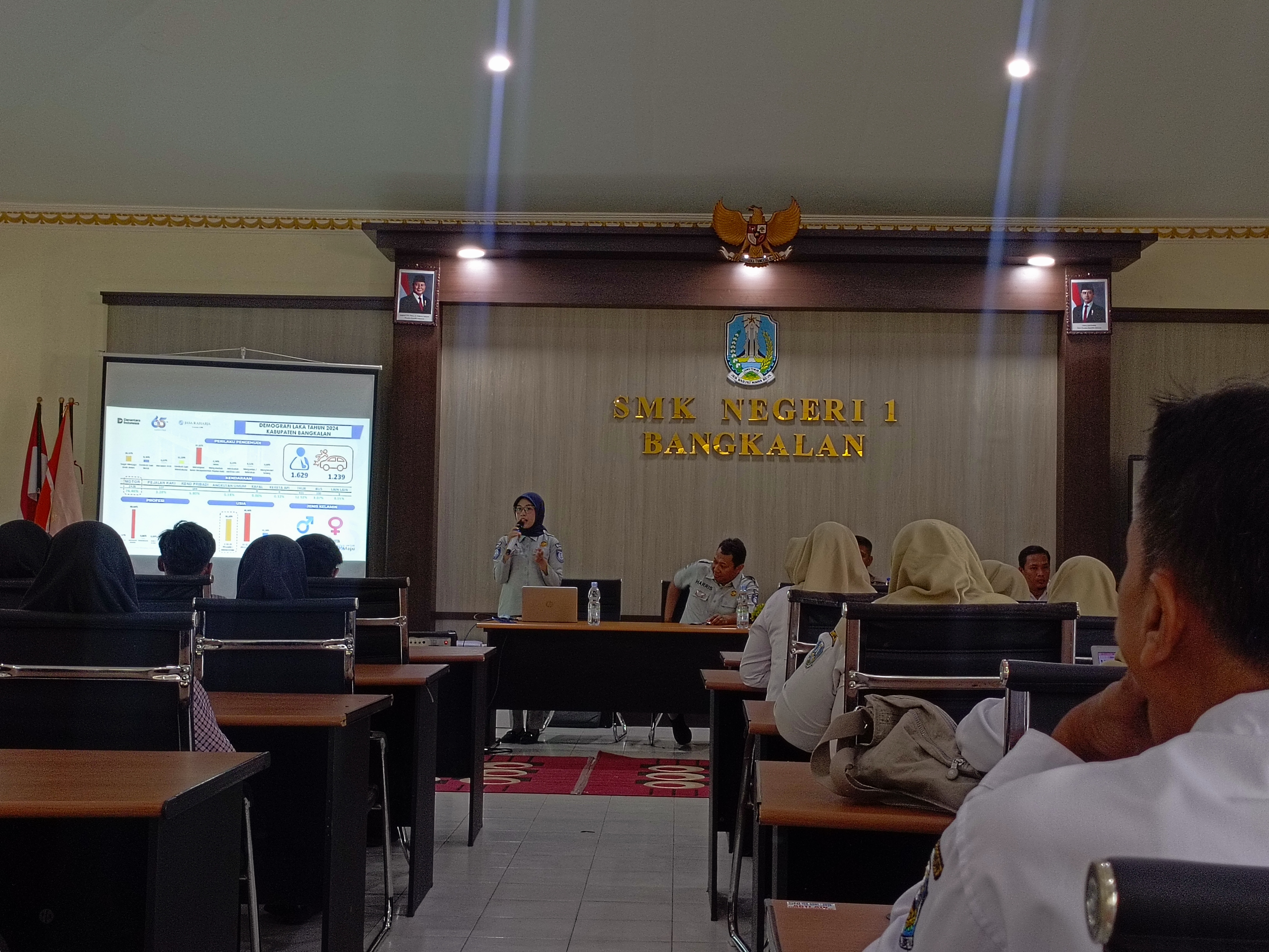 Sinergi Jasa Raharja dan Polres Bangkalan: Jadikan Guru SMKN 1 Bangkalan Pelopor Keselamatan Lalu Lintas